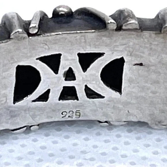 VTG Deborah Armstrong 925 Sterling Silver Hollow Dome Wrapped Wire Cuff Bracelet - Picture 13 of 16